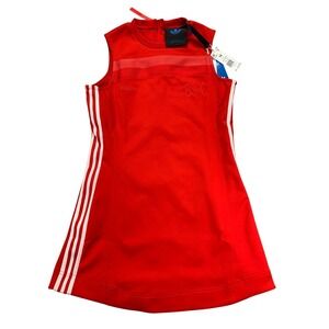 Adidas Originals Version 83-C Red Sleeveless Dress Women 14 Fitted S M Mini
